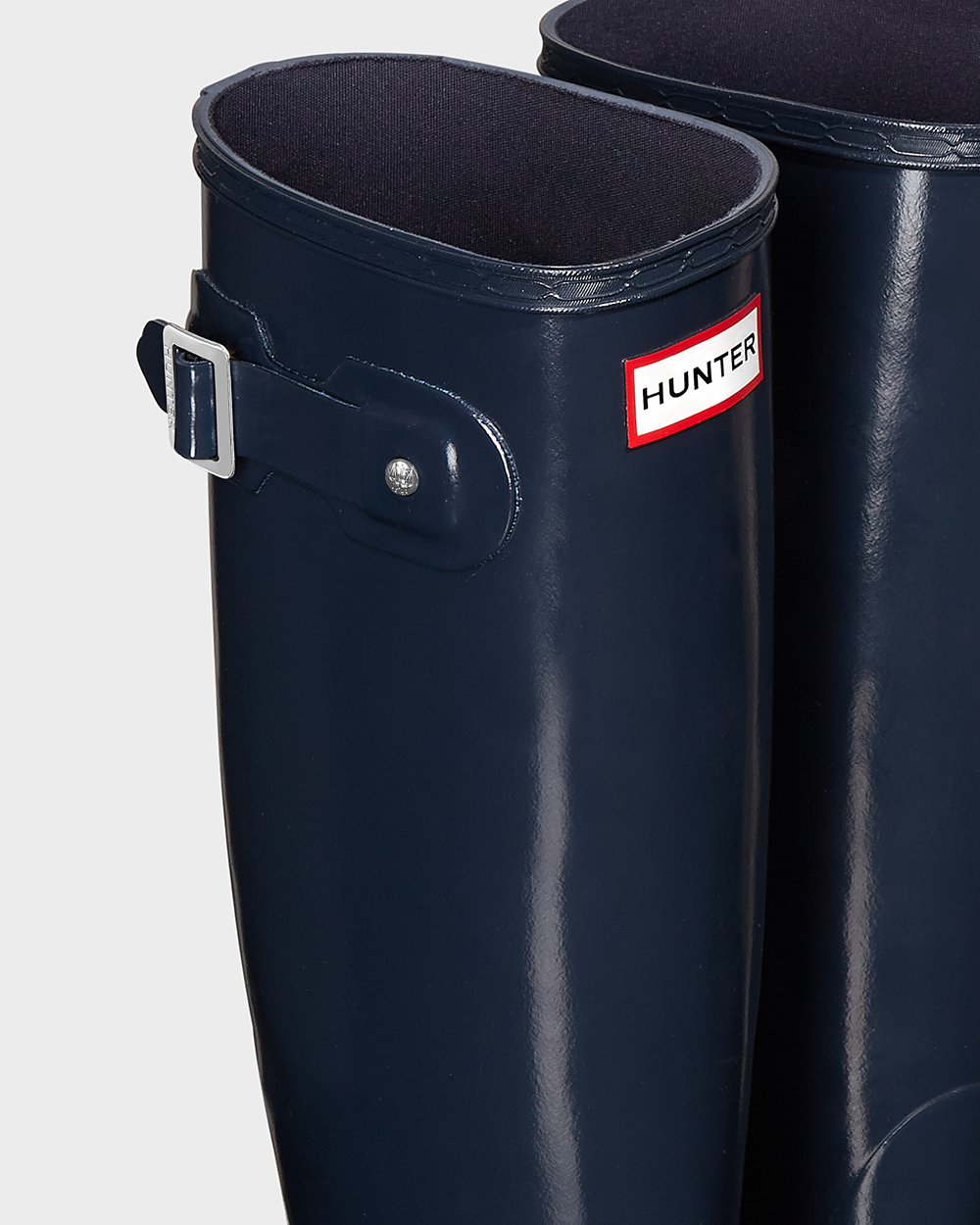 Womens Tall Rain Boots - Hunter Original Gloss (78FTOUHSD) - Navy